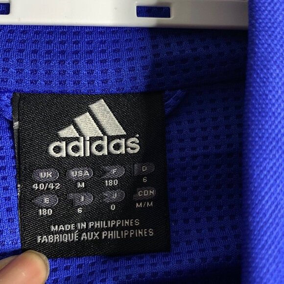 Adidas Men’s Retro Original Stripe Blue Full Zip Track Jacket - Picture 6 of 8